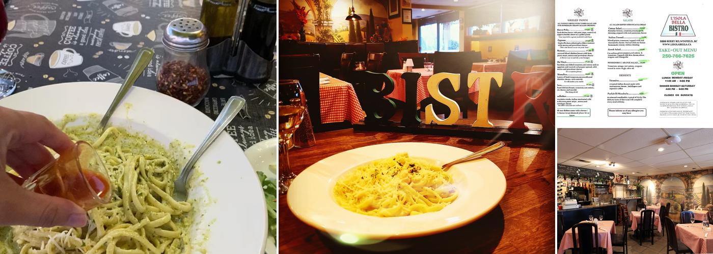 L'Isola Bella Bistro Menu