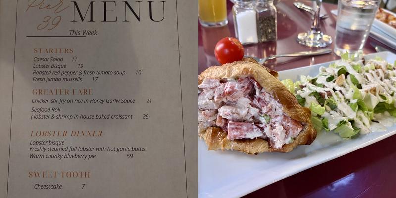 Pier 39 Menu