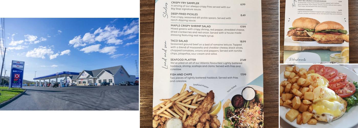 Aulds Cove Big Stop Restaurant Menu