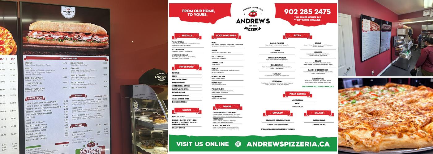Andrew's Pizzeria Menu