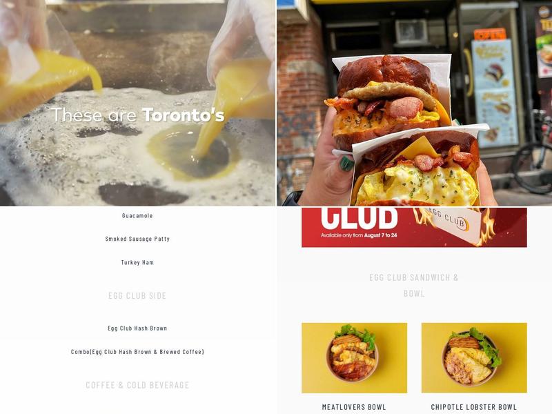 Egg Club Wellesley Menu