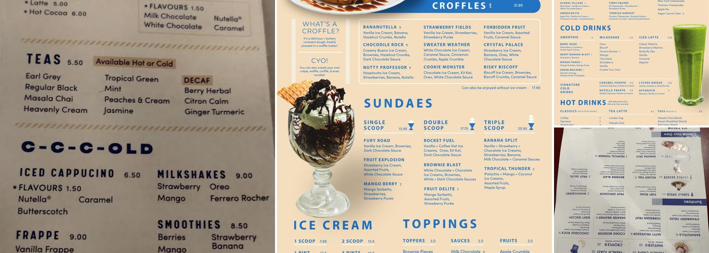 Sugarhill Desserts Menu