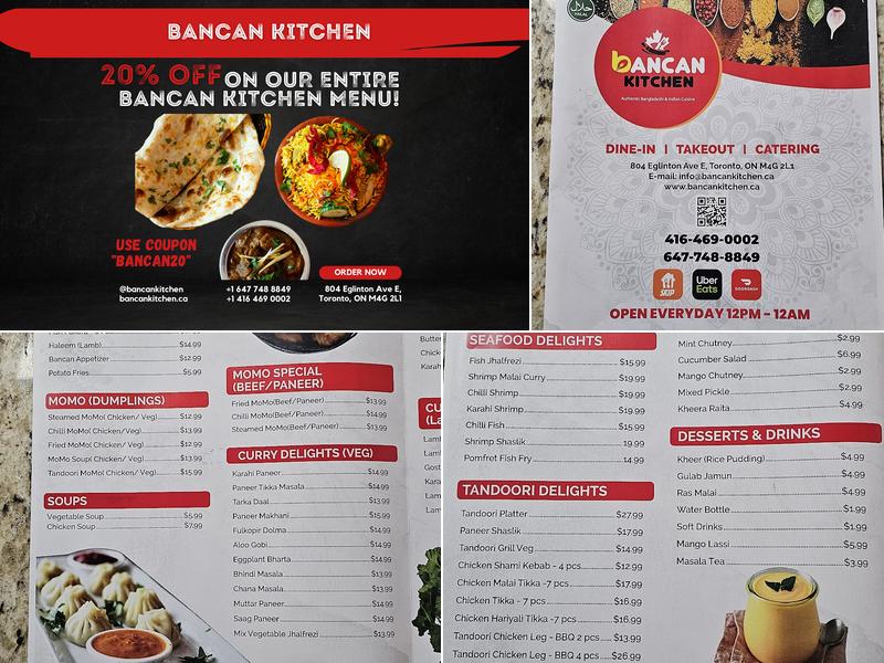 BanCan Kitchen Menu