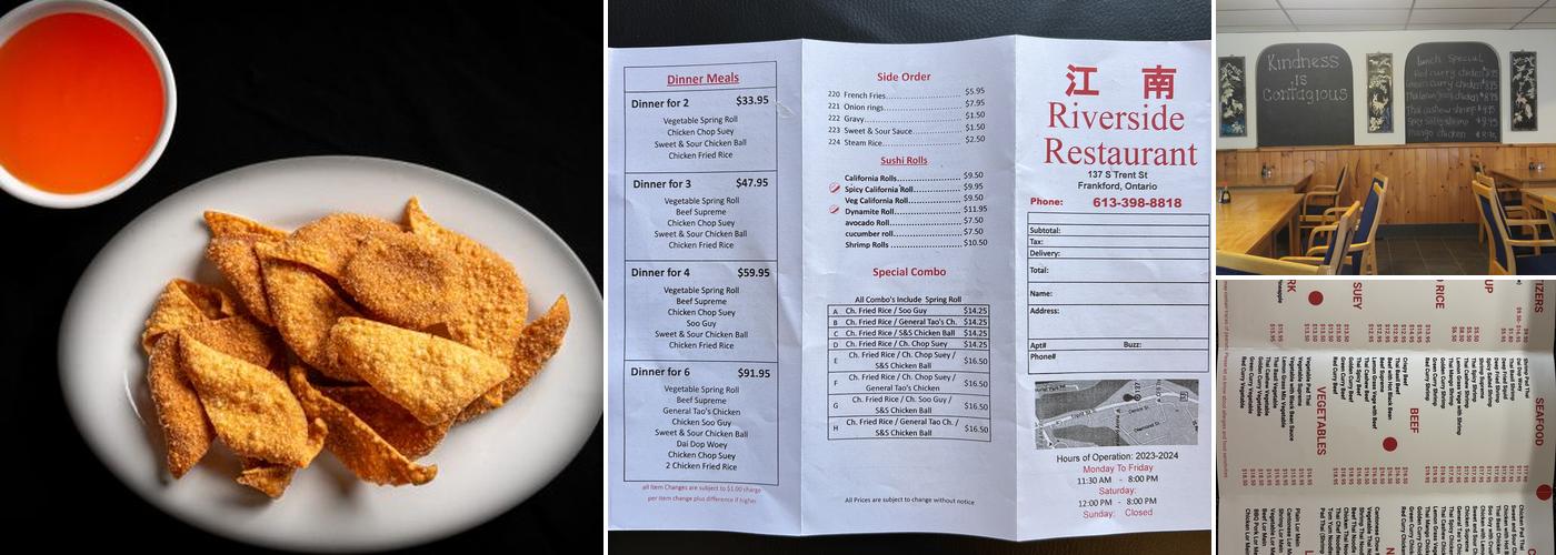 Riverside Restaurant Menu