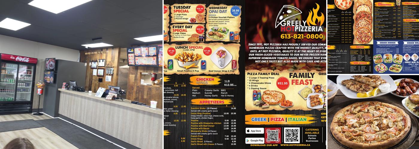 Greely Hot Pizzeria Menu
