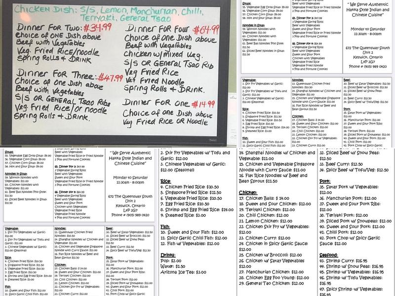 Queensway Noodle House Menu