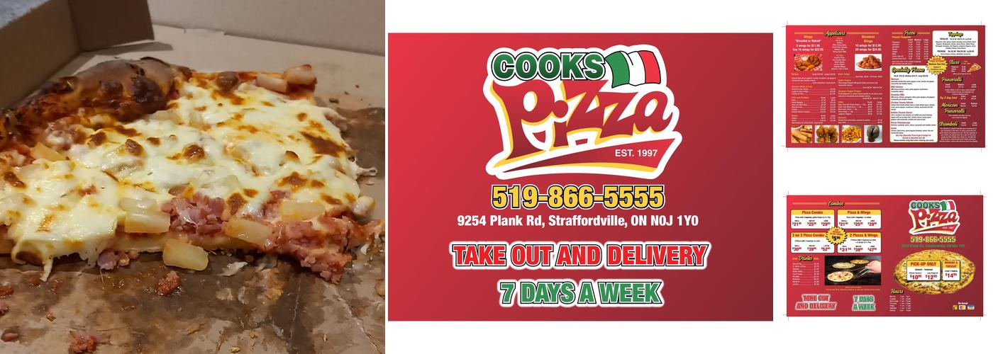 Cook's Pizza & Panzerotti Menu