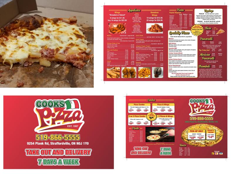 Cook's Pizza & Panzerotti Menu