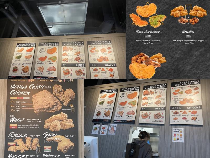 Monga Fried Chicken Menu