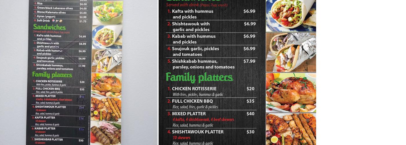 HALAL Nehles Meat Grocery & BBQ Shop Menu