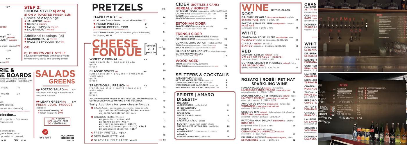 WVRST Menu