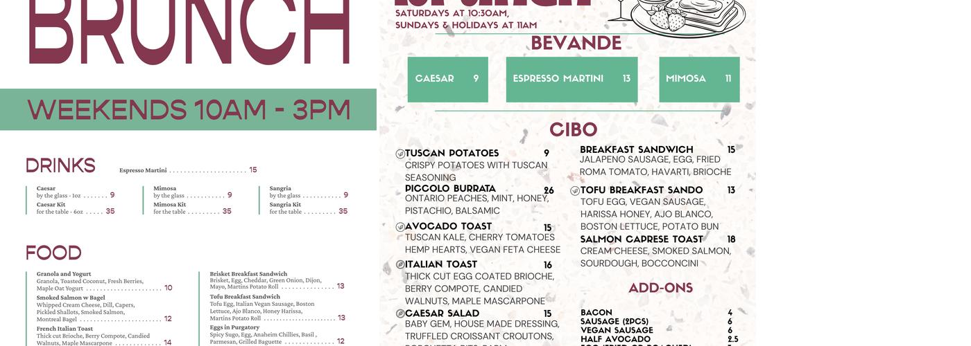 Piccolo Caffe E Vino Menu