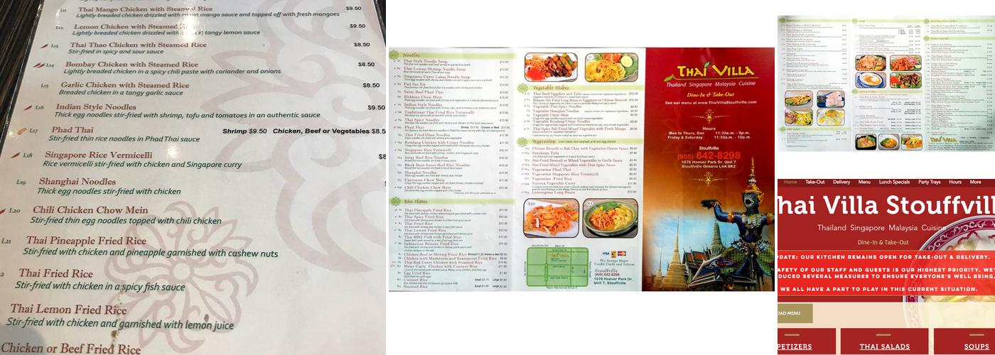 Hakka Thai No. 1 Menu