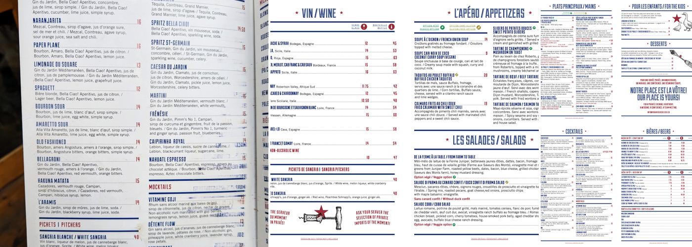 Chelsea Pub Menu