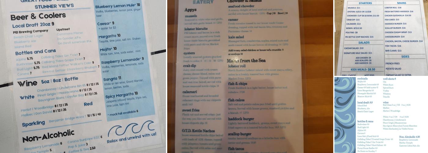 On The Dock Menu