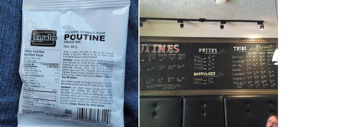 Fromagerie Lemaire Ltée Menu