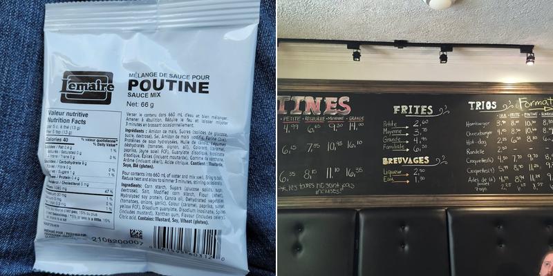 Fromagerie Lemaire Ltée Menu