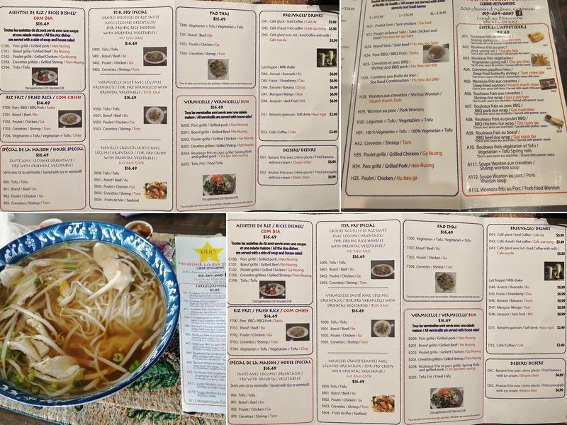 PHO Aylmer Menu