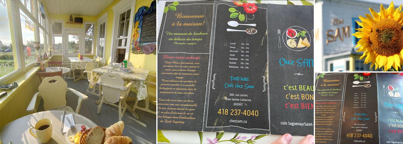 Auberge Café Chez Sam Menu