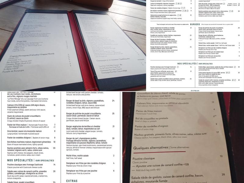 Burger Pub Menu