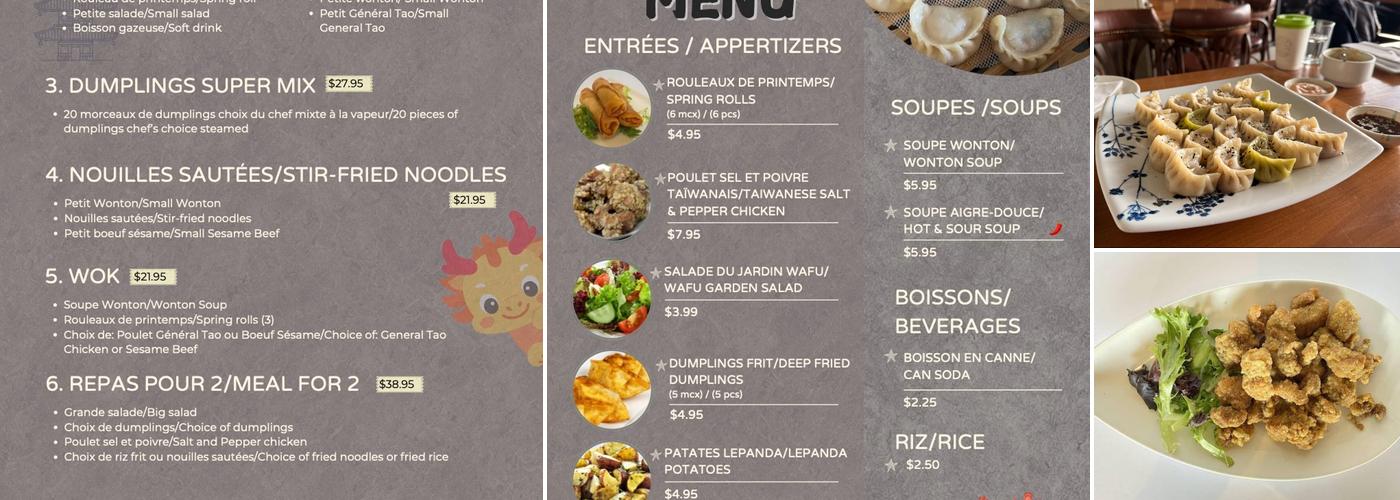 LePanda Dumpling Menu