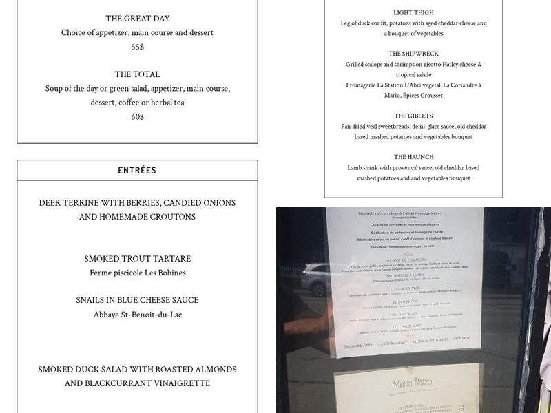 Le 5e Élément Menu