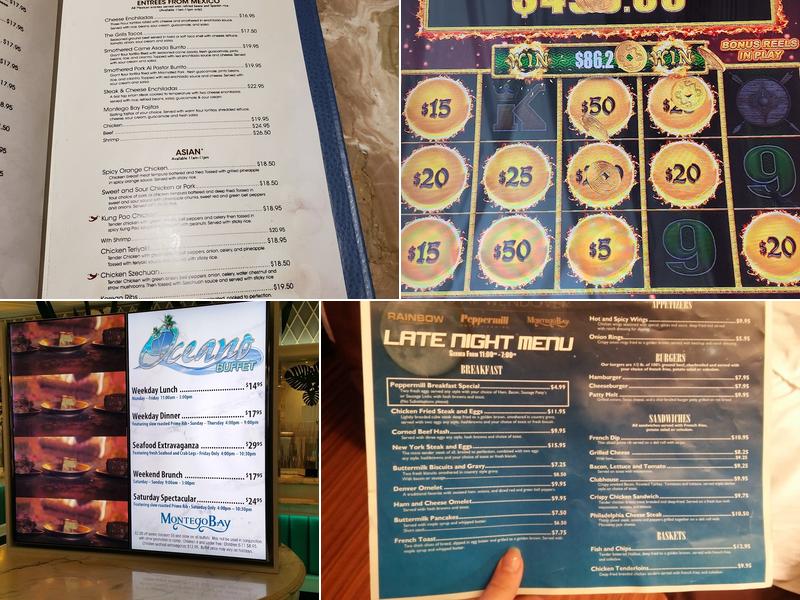 Montego Bay Hotel Casino Resort Menu