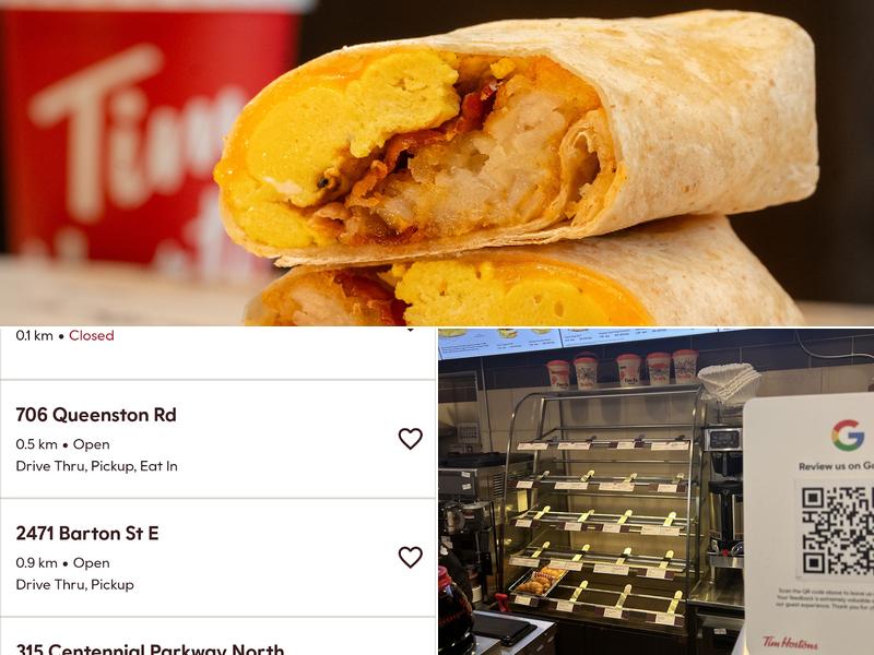 Tim Hortons Menu