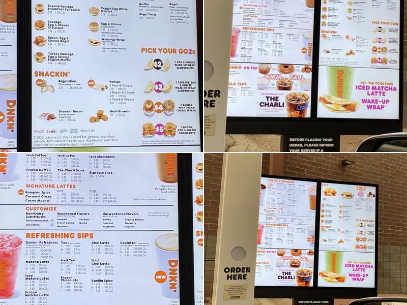 Dunkin' Menu