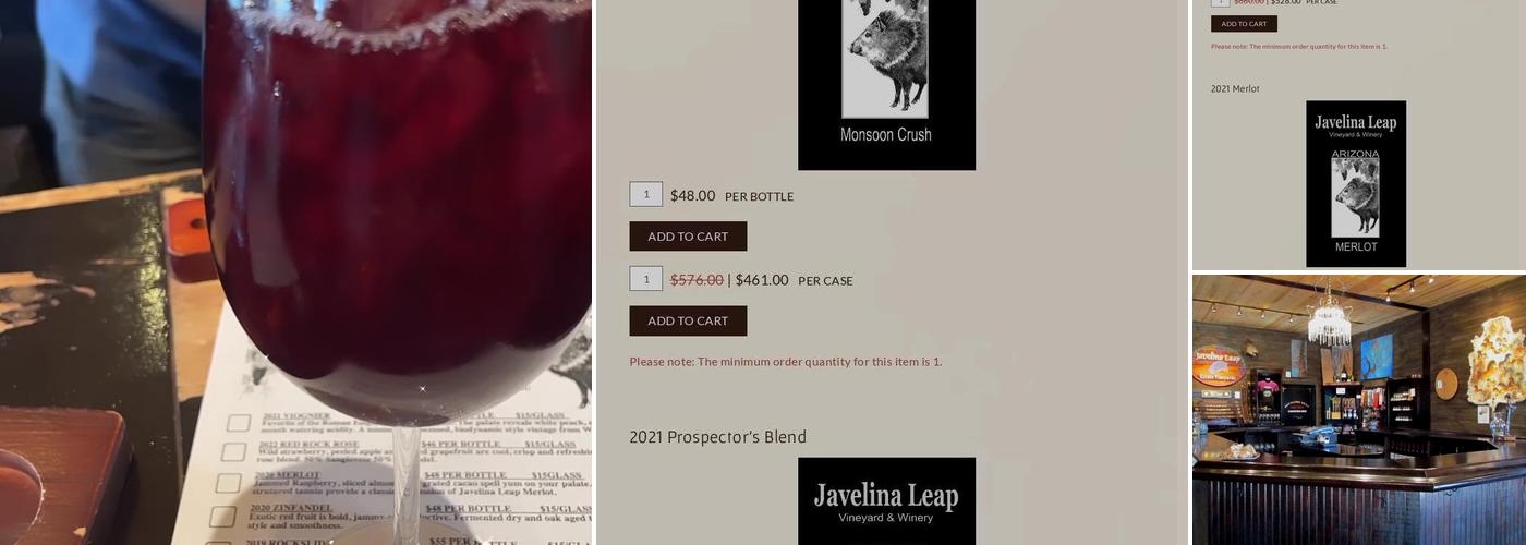 Javelina Leap Vineyard & Winery Menu