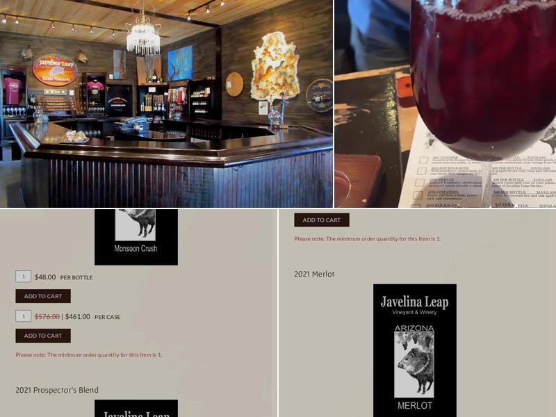 Javelina Leap Vineyard & Winery Menu