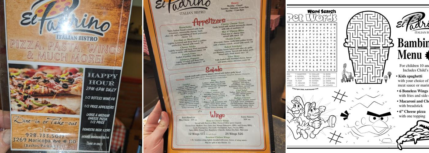 El Padrino Italian Bistro Menu