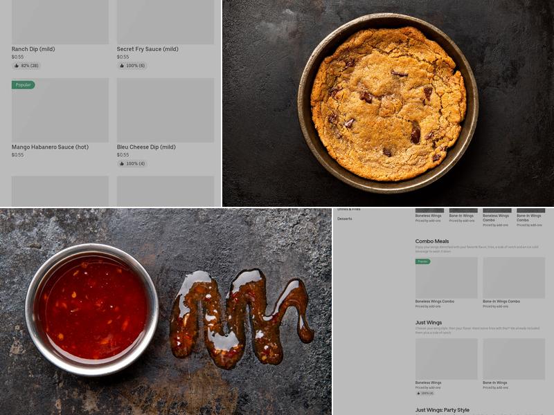 It's Just Wings Menu