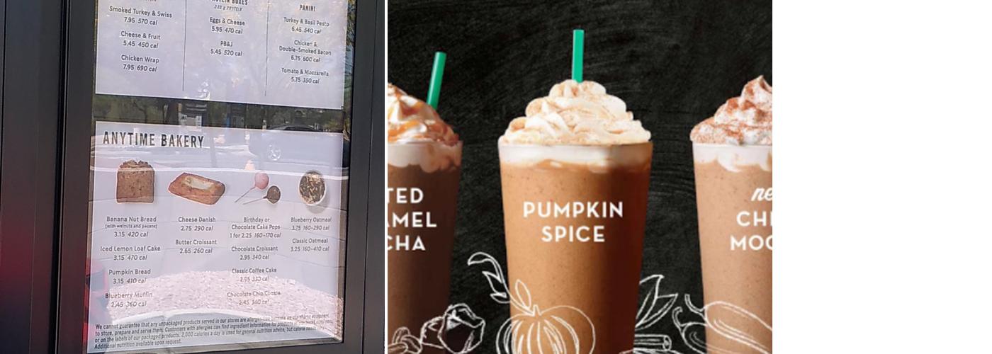 Starbucks Menu