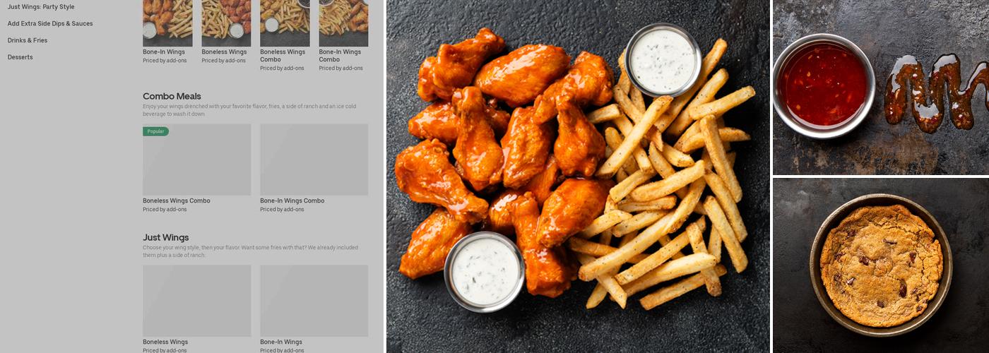 It's Just Wings Menu