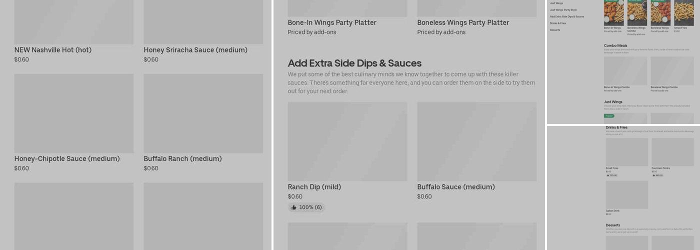 It's Just Wings Menu