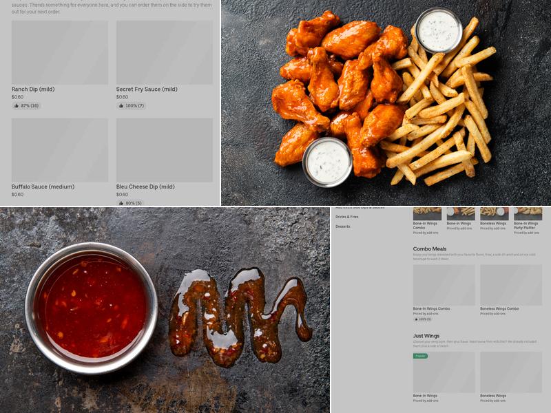 It's Just Wings Menu