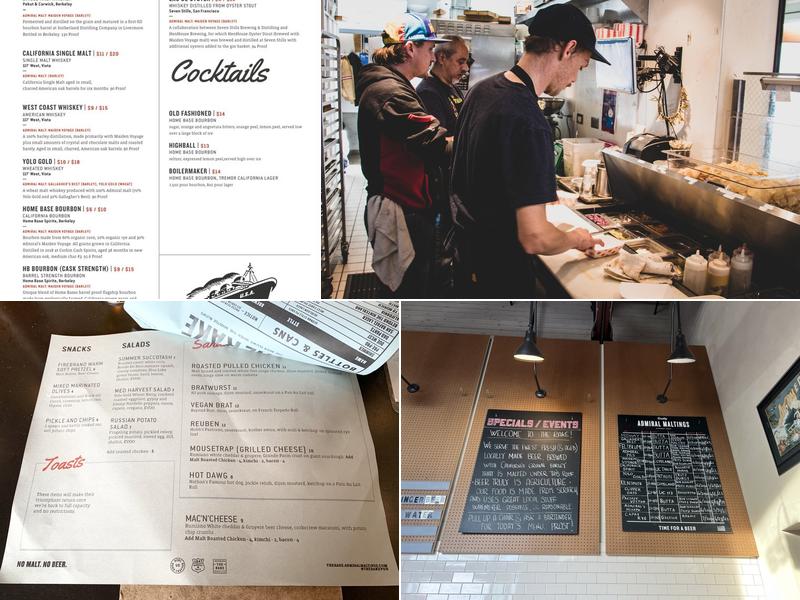 Admiral Maltings Menu