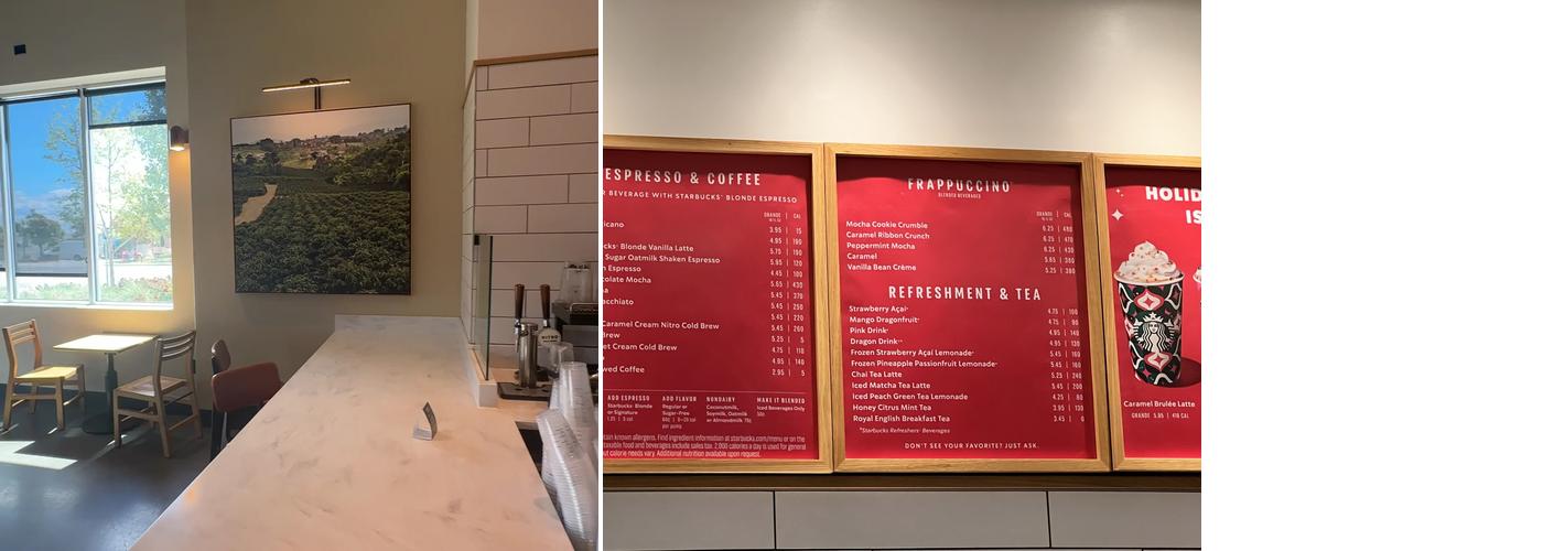 Starbucks Coffee Menu