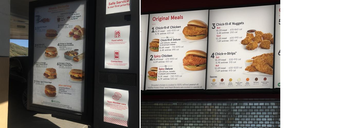 Chick-fil-A Menu