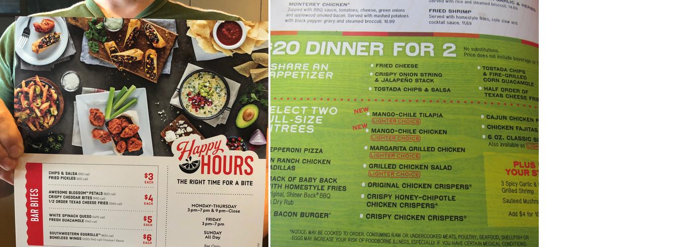It's Just Wings Menu