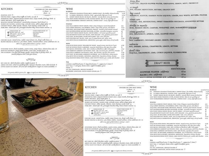 B Menu