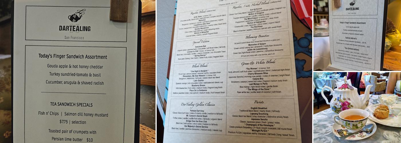 Dartealing Lounge Menu