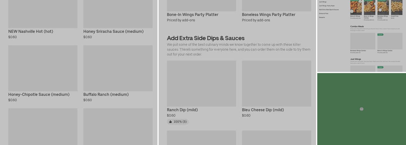 It's Just Wings Menu