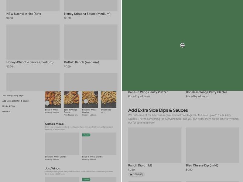 It's Just Wings Menu