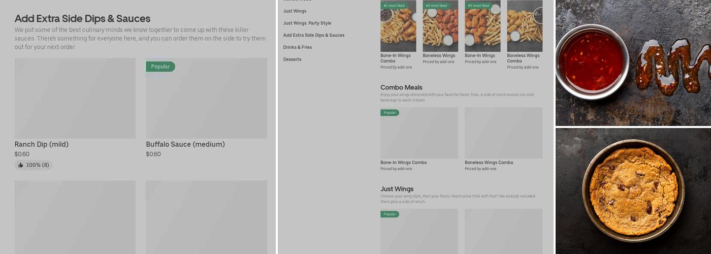 It's Just Wings Menu