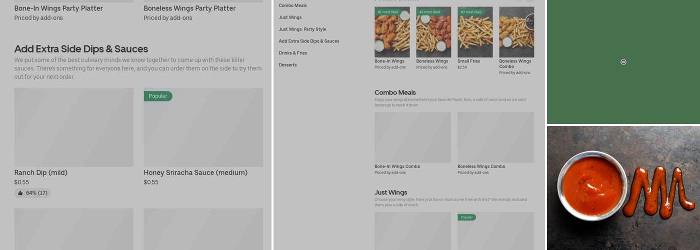 It's Just Wings Menu