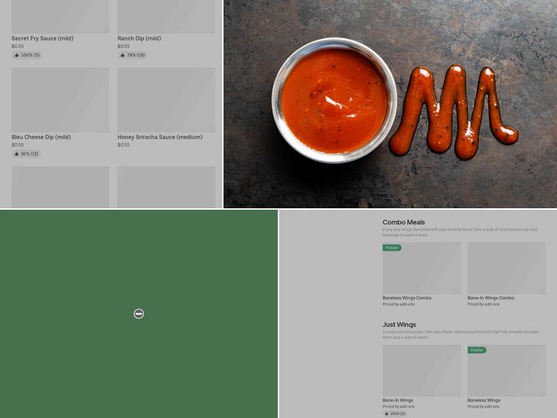 It's Just Wings Menu