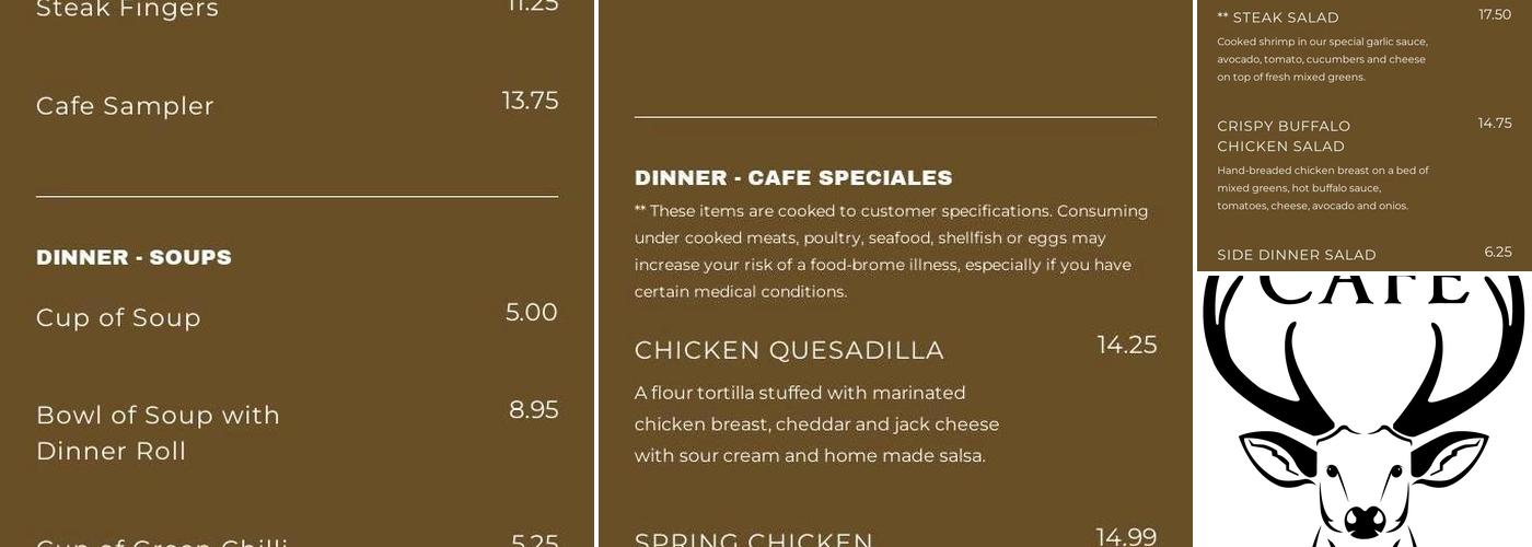 Meeker Cafe Menu