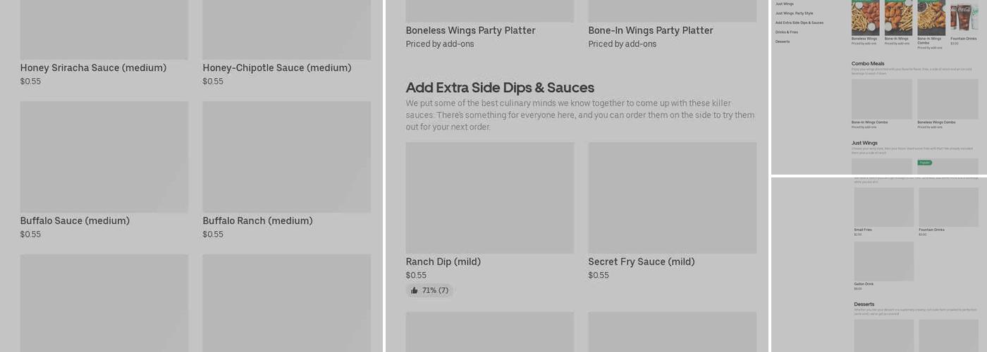 It's Just Wings Menu